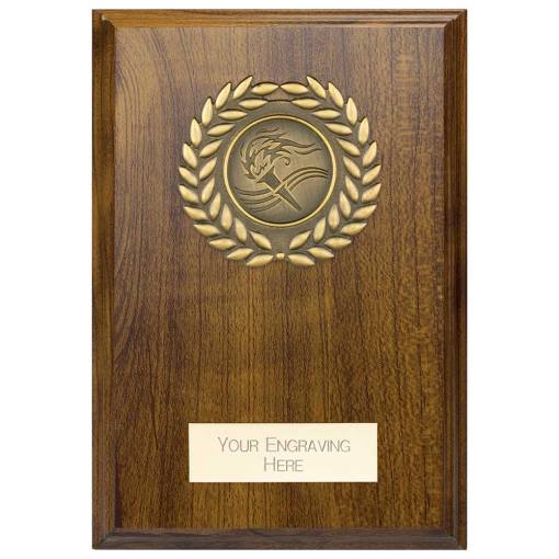 Reward Wreath Plaque Walnut 125x90mm PL24581C
