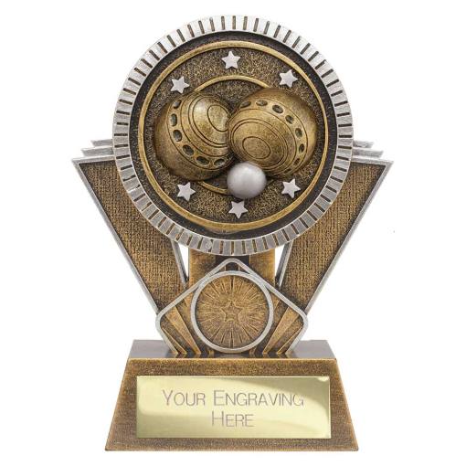 Apex Ikon Lawn Bowls Award Gold & Silver 155mm PM24162B