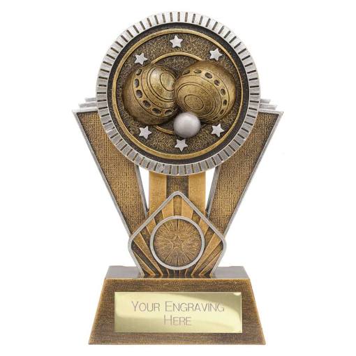 Apex Ikon Lawn Bowls Award Gold & Silver 180mm PM24162C
