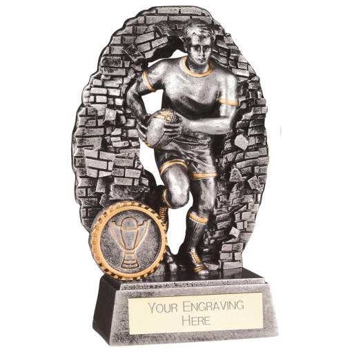 Blast Out Male Rugby Resin Award 130mm RF23091A
