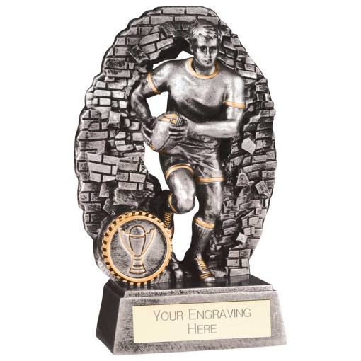 Blast Out Male Rugby Resin Award 160mm RF23091B
