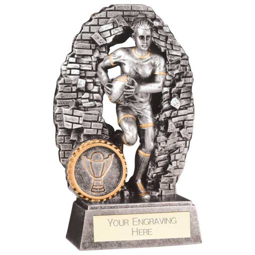 Blast Out Female Rugby Resin Award 110mm RF23092AA