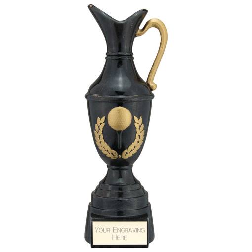 Claret Jug Golf Resin Award Antique Black & Gold 300mm RF24016D