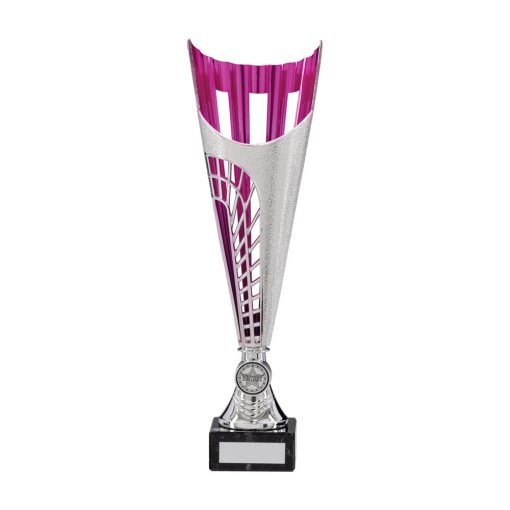 Garrison Plastic Laser Cut Cup Silver & Pink 325mm TR17574C