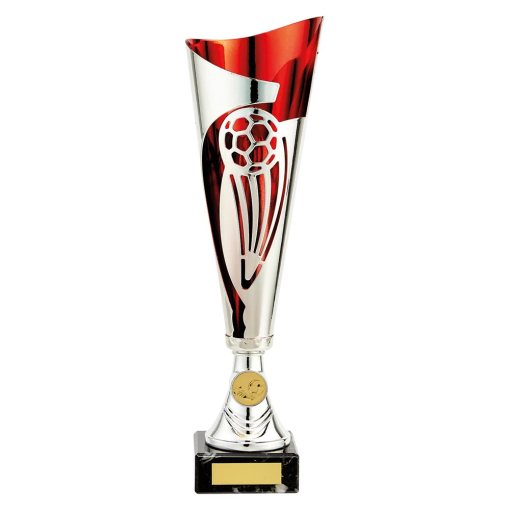 Champions Football Cup Silver & Red 340mm TR19610B