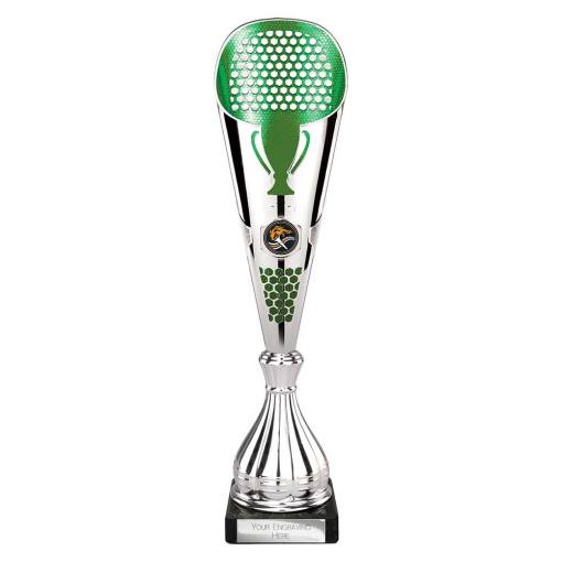 Eclectic Trophy Silver & Green 360mm TR26641C