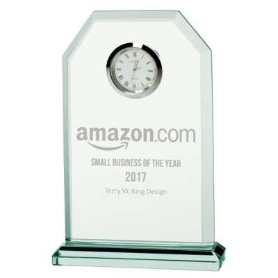 Jade Vitoria Glass Clock 160mm CR1439B