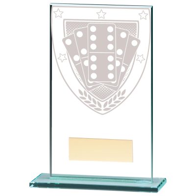 Millennium Dominoes Jade Glass Award 140mm CR20374C