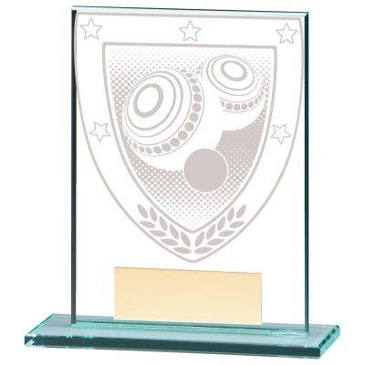 Millennium Lawn Bowls Jade Glass Award 110mm CR20384A