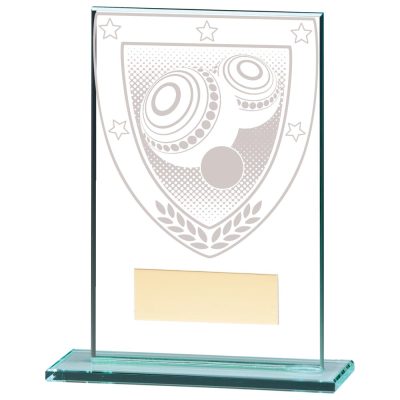 Millennium Lawn Bowls Jade Glass Award 125mm CR20384B