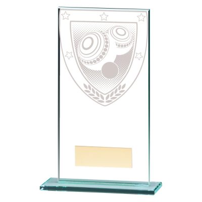 Millennium Lawn Bowls Jade Glass Award 160mm CR20384D
