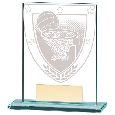 Millennium Netball Jade Glass Award 110mm CR20386A