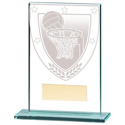 Millennium Netball Jade Glass Award 125mm CR20386B