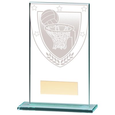 Millennium Netball Jade Glass Award 140mm CR20386C