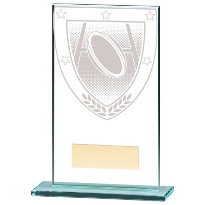 Millennium Rugby Jade Glass Award 140mm CR20389C