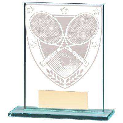 Millennium Tennis Jade Glass Award 110mm CR20394A