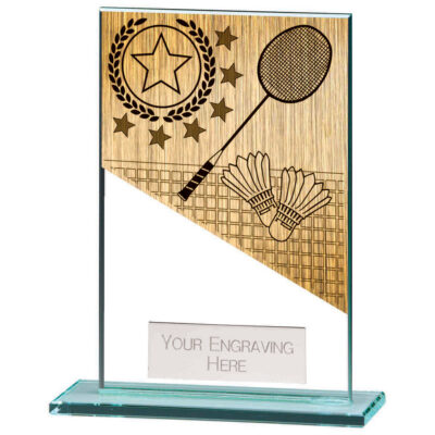 Mustang Badminton Jade Glass Award 125mm CR22218C