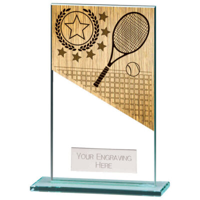 Mustang Tennis Jade Glass Award 140mm CR22219D