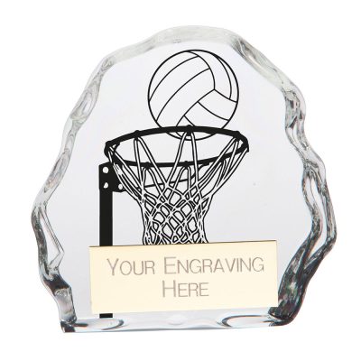 Mystique Netball Glass Award 75mm CR22246A