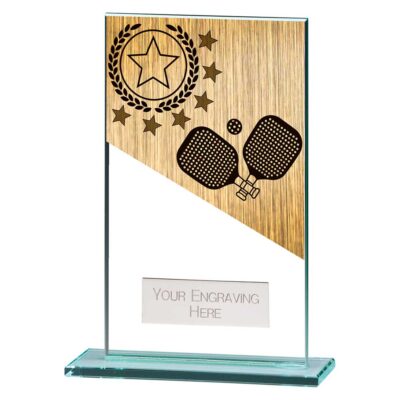 Mustang Pickleball Jade Glass Award 140mm CR25147D
