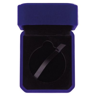 Aspire Velour Medal Box Blue for 50mm medal 70x80x40mm MB19159A
