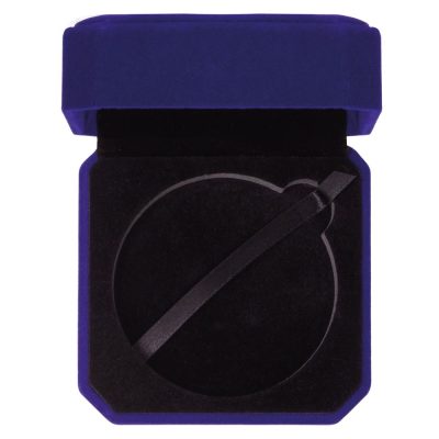 Aspire Velour Medal Box Blue for 70mm medal 90x90x45mm MB19159C
