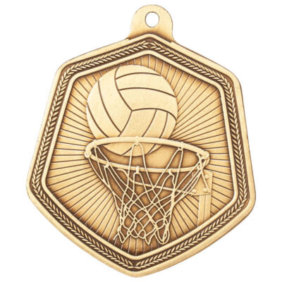 Falcon Netball Medal Gold 65mm MM22097G