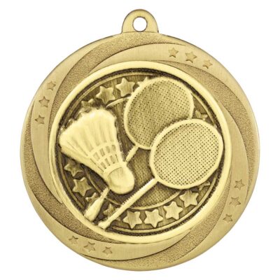 Superstar Badminton Medal Gold 60mm MM25036G