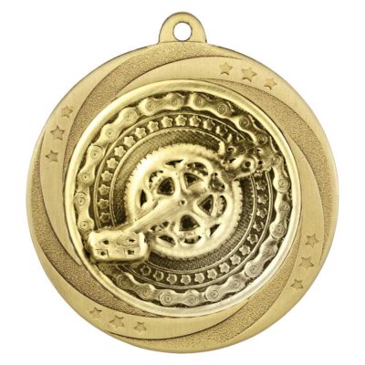 Superstar Cycling Medal Gold 60mm MM25044G