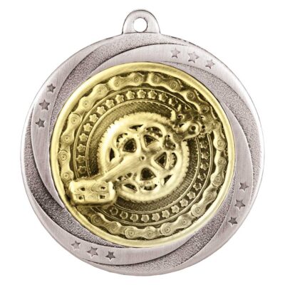 Superstar Cycling Medal Silver 60mm MM25044S