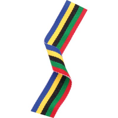 Medal Ribbon Olympic Colours 395x22mm MR2128