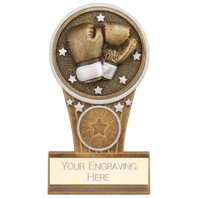 Ikon Tower Boxing Award Antique Silver & Gold 125mm PA24227A