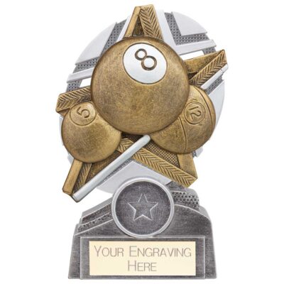 The Stars Pool Plaque Award Silver & Gold 130mm PA24244A
