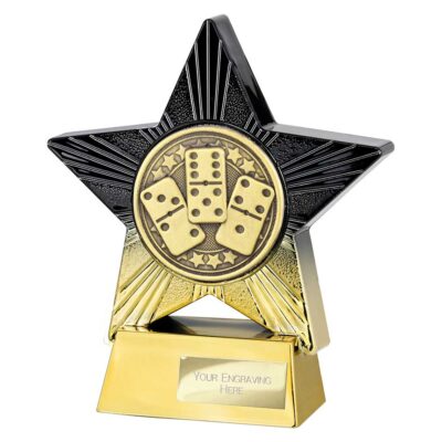 Superstar Dominoes Award Black & Gold 140mm PA25047B