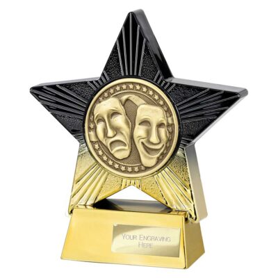 Superstar Drama Award Black & Gold 140mm PA25048B