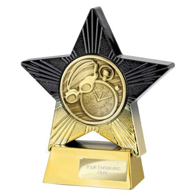 Superstar Swimming Award Black & Gold 140mm PA25077B