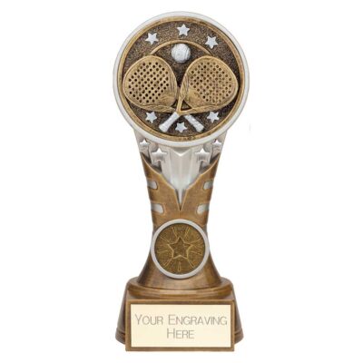 Ikon Tower Padel Award Antique Silver & Gold 175mm PA25227C