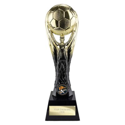 The Winning Goal Football Award Gold & Carbon Black 260mm PA26099A