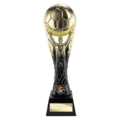 The Winning Goal Football Award Gold & Carbon Black 290mm PA26099B