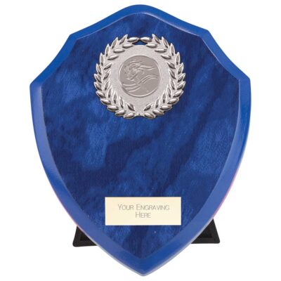 Reward Wreath Shield Azure Blue 175mm PL24569D