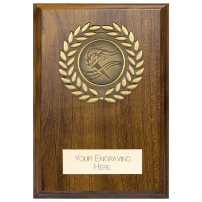 Reward Wreath Plaque Walnut 100x75mm PL24581B