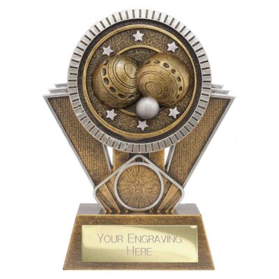 Apex Ikon Lawn Bowls Award Gold & Silver 155mm PM24162B