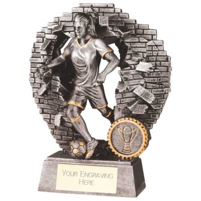 Blast Out Female Football Resin Award 190mm RF23090C