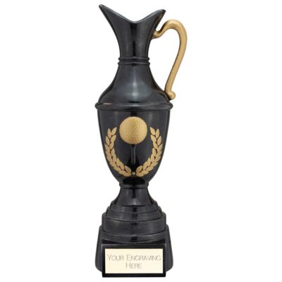 Claret Jug Golf Resin Award Antique Black & Gold 250mm RF24016C