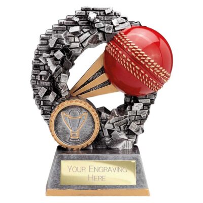 Blast Out Cricket Award Antique Silver 120mm RF25090A