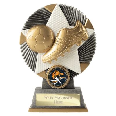 Pulse Star Football Award Antique Silver & Gold 150mm RF26017C