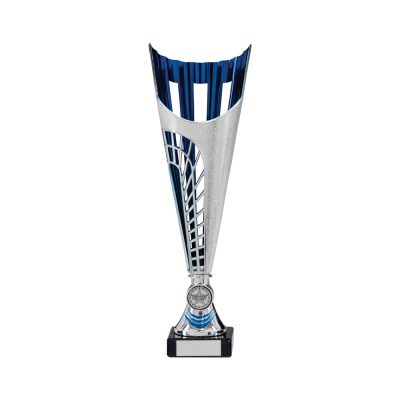 Garrison Plastic Laser Cut Cup Silver & Blue 315mm TR17576B
