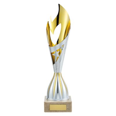 Inferno Plastic Laser Cut Cup Silver & Gold 290mm TR19590C