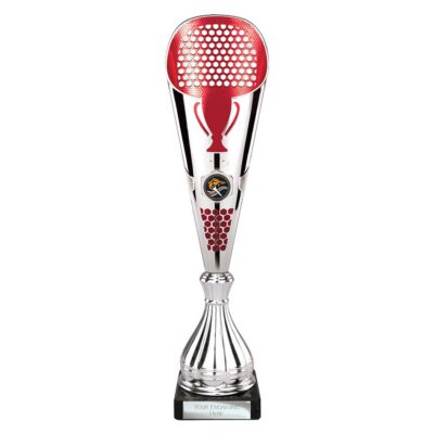 Eclectic Trophy Silver & Red 360mm TR26640C
