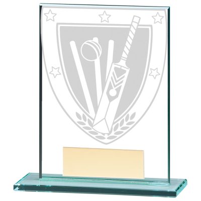 Millennium Cricket Jade Glass Award 110mm CR20372A
